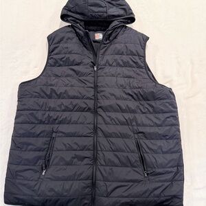 Society of One by DXL Hooded Puffer Vest – Men’s 3XL Big & Tall – Black
